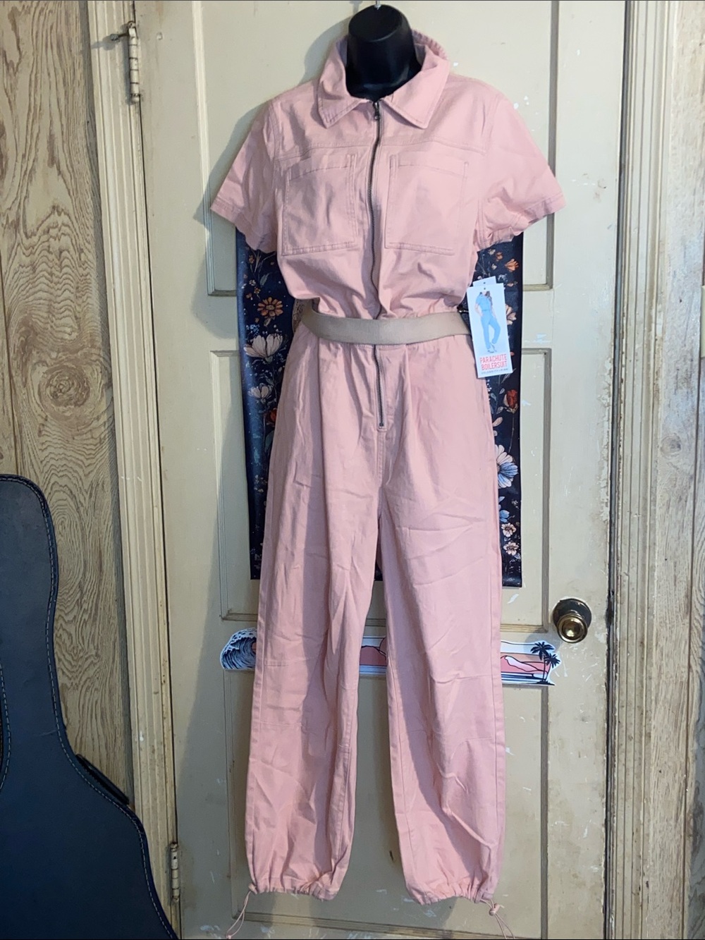 PINK JUMPSUIT JOGGER NWT Celebrity Pink PARACHUTE BOILERSUIT Misty Rose